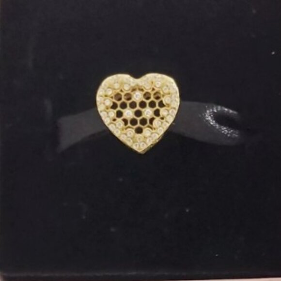 Pandora Shine Honeycomb Lace Heart Charm with Clear Zirconia 767039CZ- VERY RARE - Picture 2 of 16